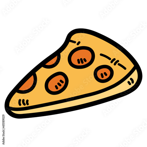 pizza filled outline icon style