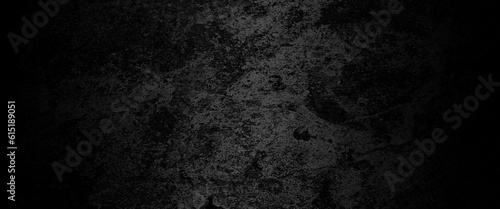 Obraz na płótnie Abstract structured black concrete wall background, scary black grunge goth design. horror black background, Slightly light black concrete cement texture for background. w salonie