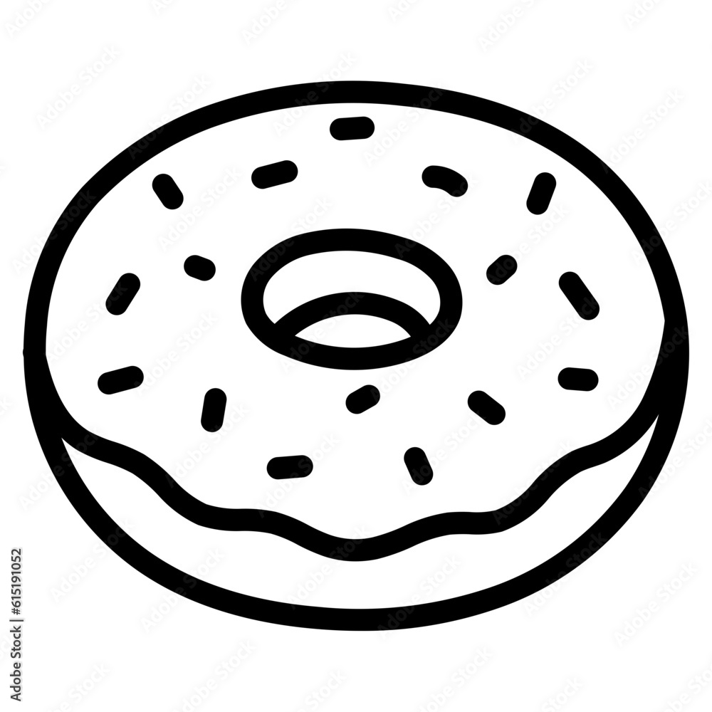 donut line icon style donut line icon style