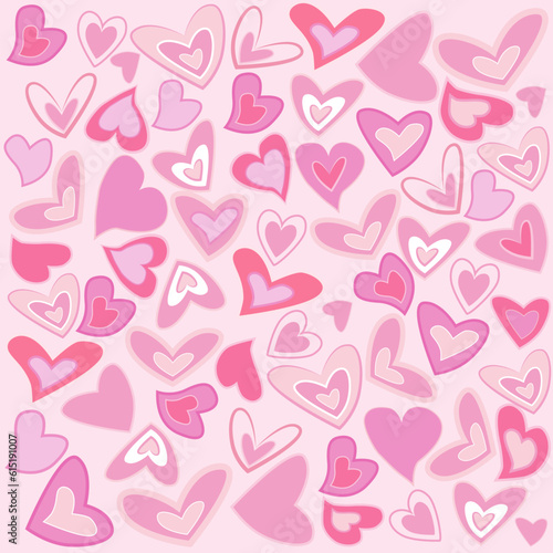 Fondo con corazones rosas.