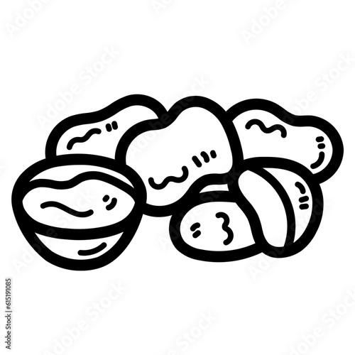 nuggets line icon style