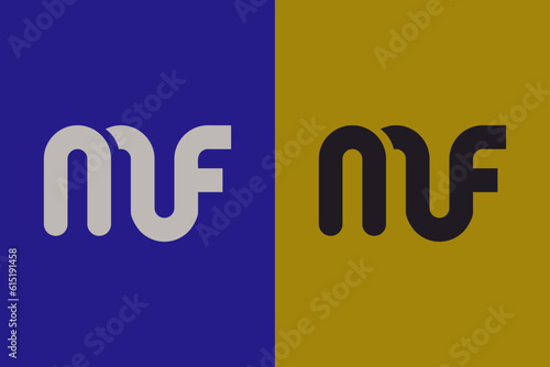 MF logo letter. MF monogram logo. modern logo concept. photo