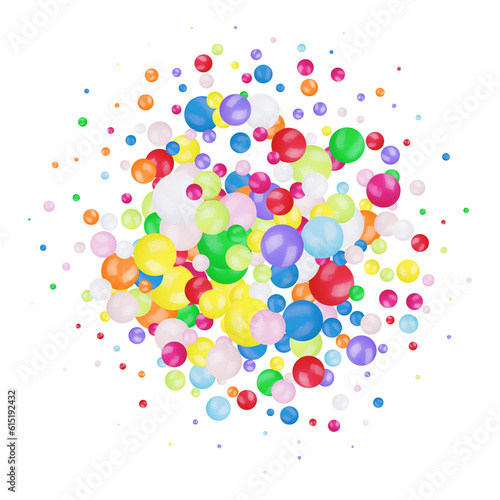 Abstract vector splash of colored balloons. Design element. eps 10