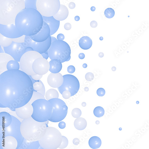 Blue and white balloons. Festive background. eps 10