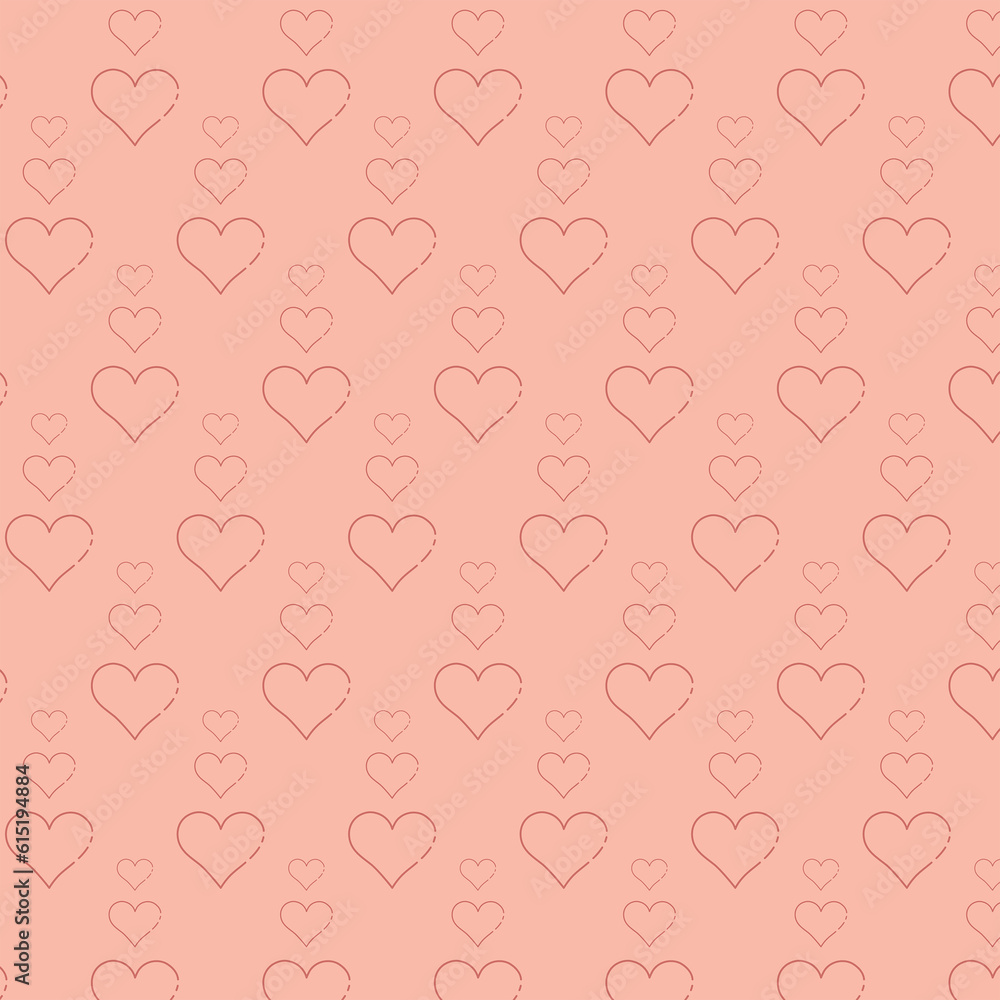 Digital png illustration of rows of hearts pattern on pink and transparent background