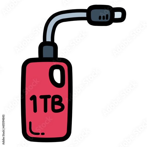 ssd external filled outline icon style