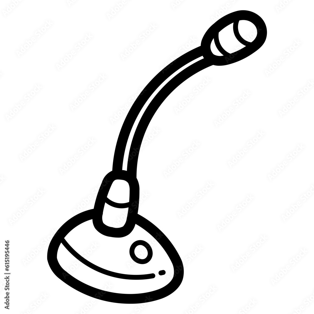 meeting microphone line icon style meeting microphone line icon style