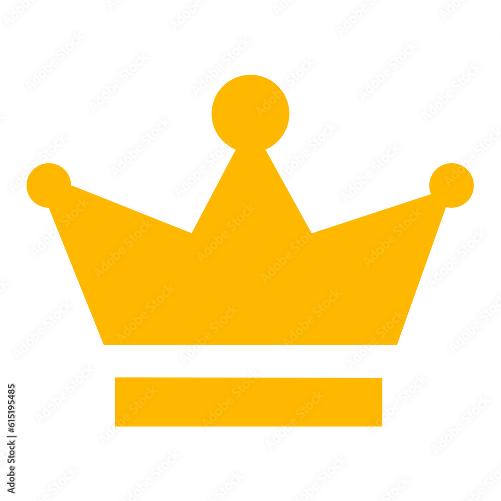 Ilustración de corona amarilla elegante sin fondo - obrazy, fototapety, plakaty 