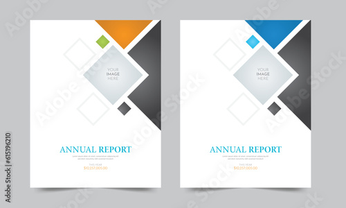 Annual report and business catalog, cover design template