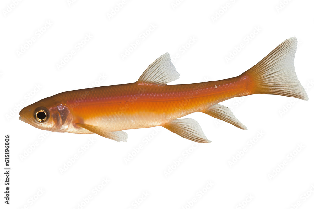 Fototapeta premium Moonstone Minnow fish. Transparent background. generative AI