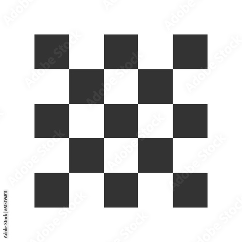Chekerboard icon isolated. Chessboard symbol. Game, checkerboard pattern, chess, mosaic. Outline, flat and colored style. Flat design. Vector illustration.