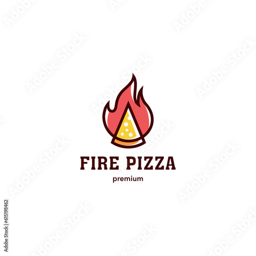 pizza fire italian fast food logo icon | vector graphic illustration