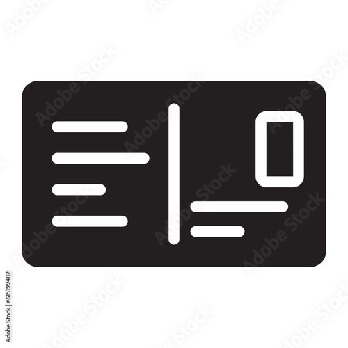 postcards glyph icon