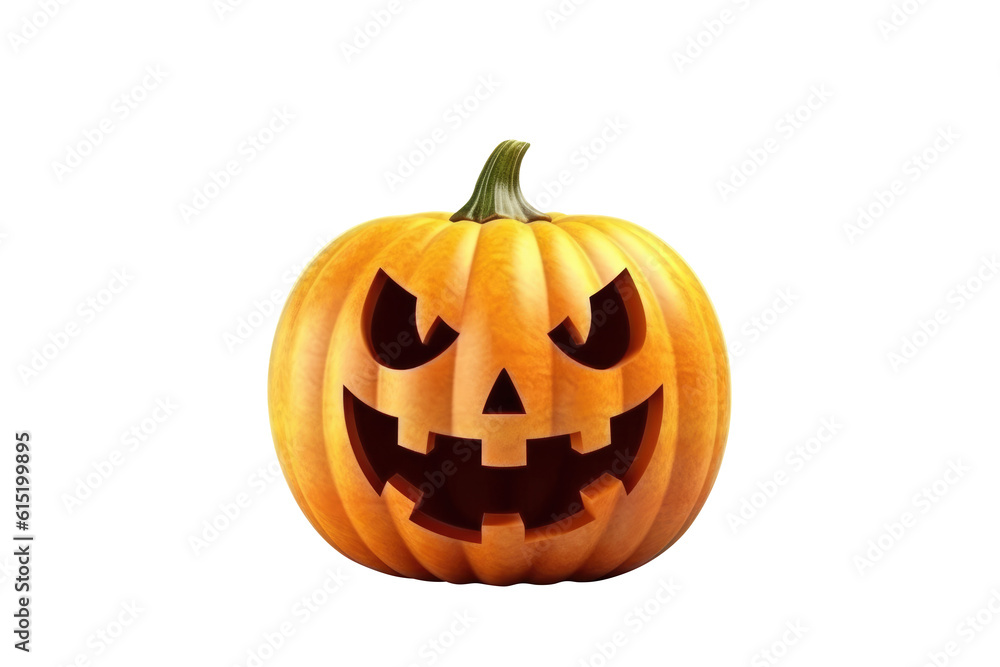 Fototapeta premium Halloween Pumpkin isolated on white background. Generative AI