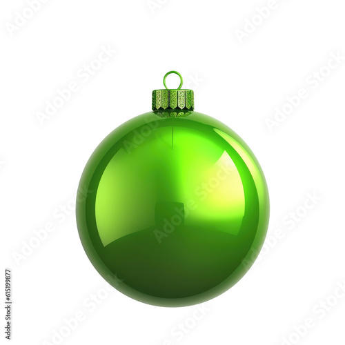 Christmas ball on white background. Generative AI