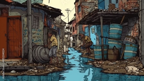 Fotografia, Obraz Access to clean water and sanitation concept