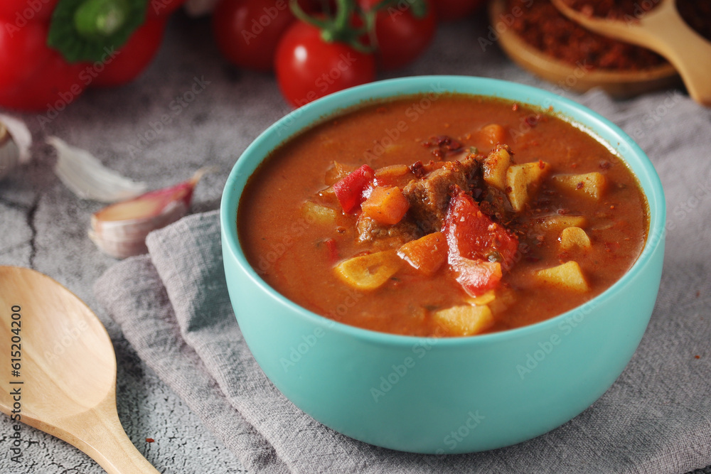 Traditional Hungarian meat stew - Goulash Traditional Hungarian meat stew - Goulash