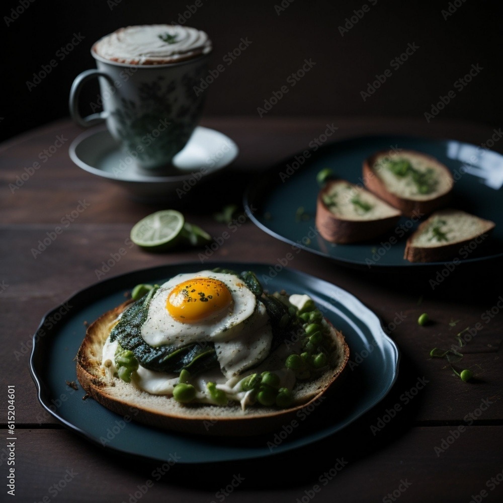 Fried eggs photography, generative ai Fried eggs photography, generative ai