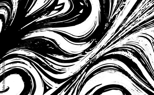 Abstract grunge texture, chaotic shape wavy lines. Vector background