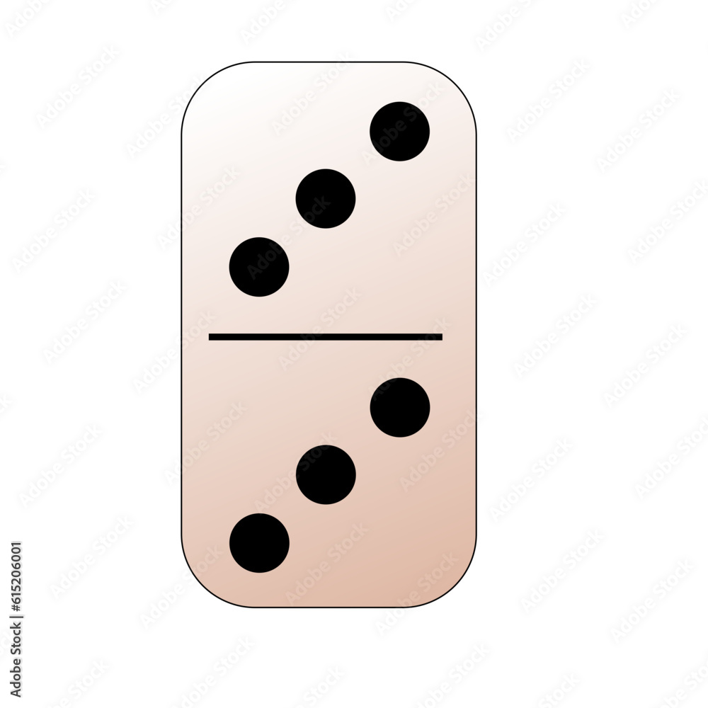 Creative vector domino full set isolated on white background Creative vector domino full set isolated on white background
