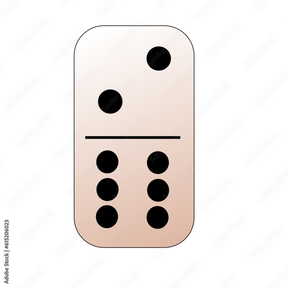 Creative vector domino full set isolated on white background Creative vector domino full set isolated on white background