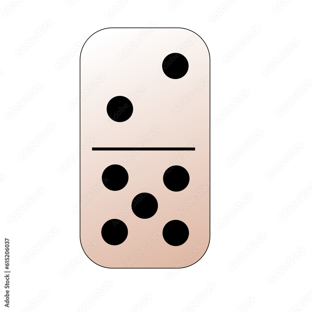 Fototapeta premium Creative vector domino full set isolated on white background