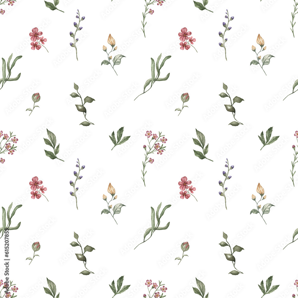 Watercolor digital seamless pattern with peonies flowers. Watercolor digital seamless pattern with peonies flowers.