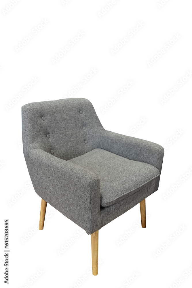 Fashionable gray armchair