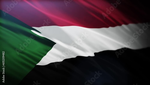 Flag of Sudan, full screen in 4K high resolution Republic of the Sudan flag 4K.
 photo