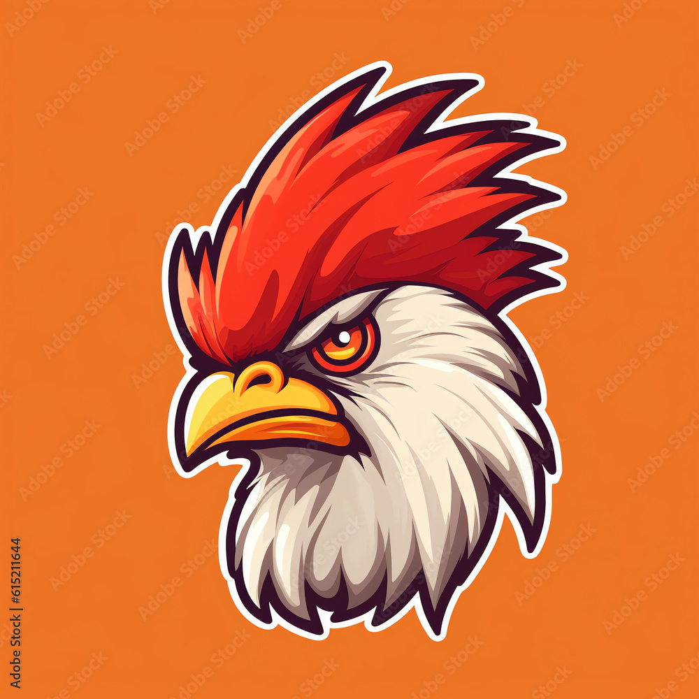 mascot for a chicken company logo - generative ai