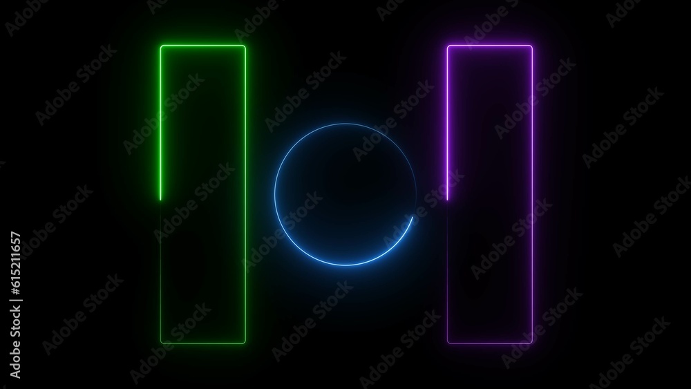 abstract neon light frame illustration background abstract neon light frame illustration background