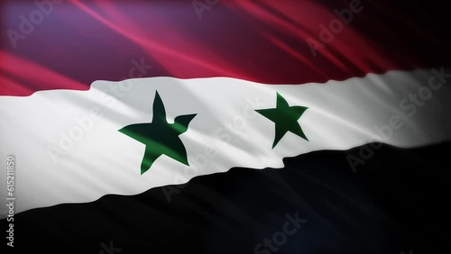 Flag of Syria, full screen, high resolution, 4K Flag of Syrian Arab Republic photo