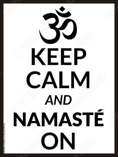 keep calm namaste om yoga vector 