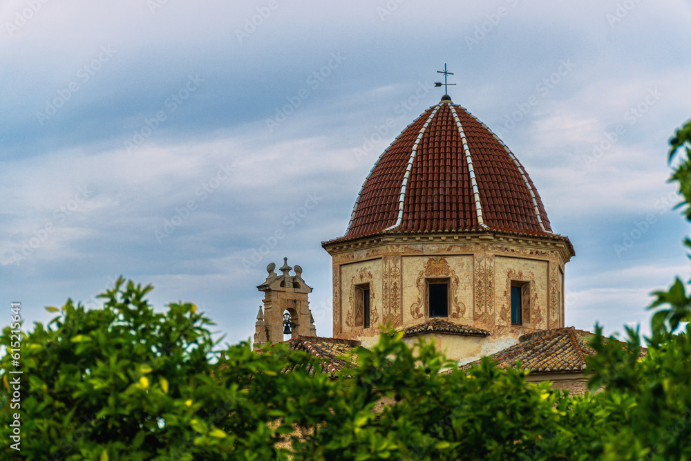 Tiled dome in the ancient monastery of Santa María de la Valldigna