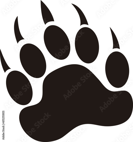 Animal paw print, bear print vector, Bear Paw Print Vectors