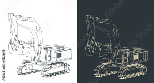 Excavator illustrations