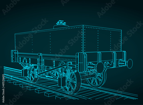 Rectangular tar tank wagon