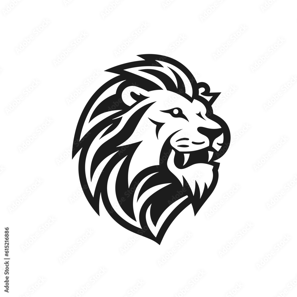 Fototapeta premium Lion logo, lion icon, lion head, vector