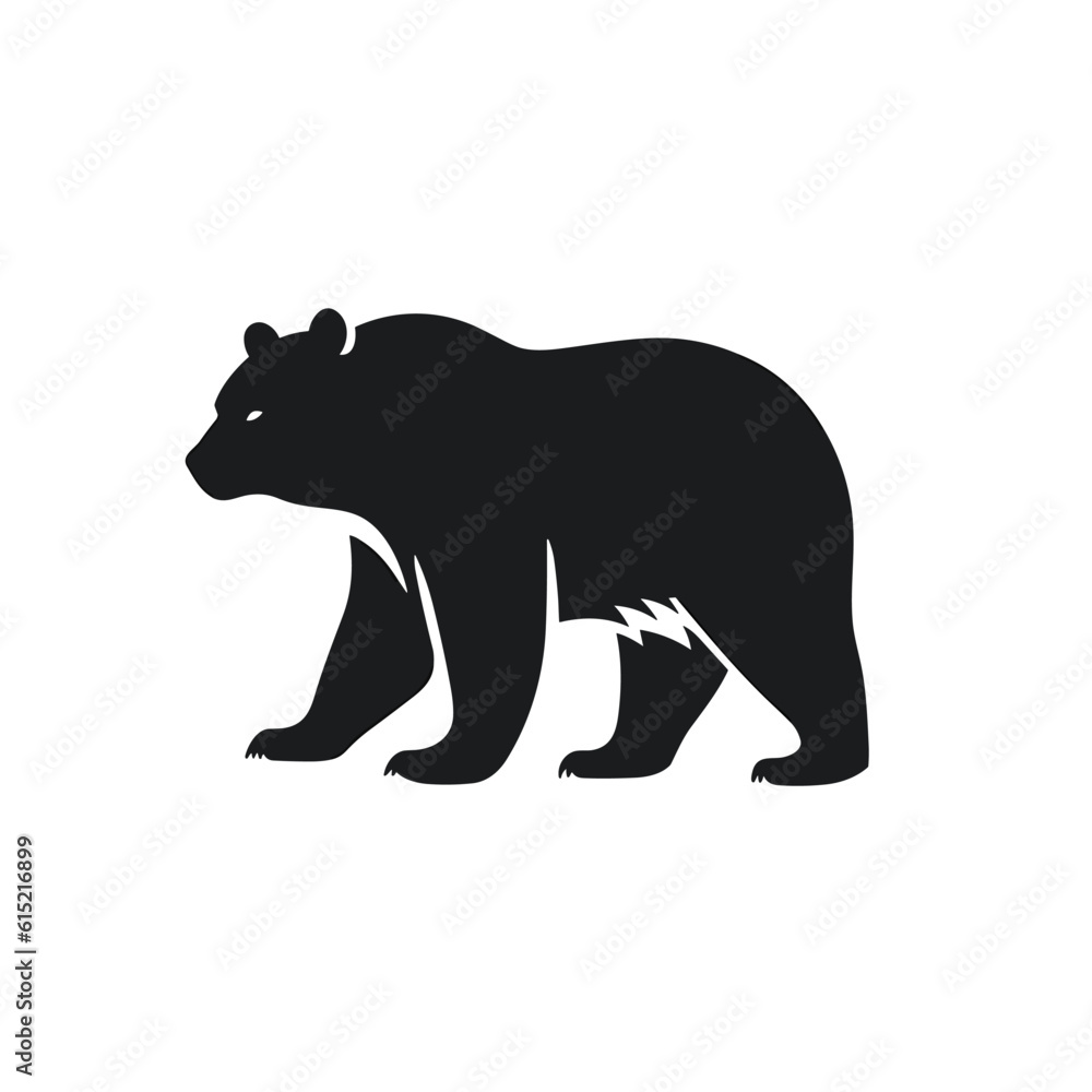 Bear logo, bear icon, bear head, vector