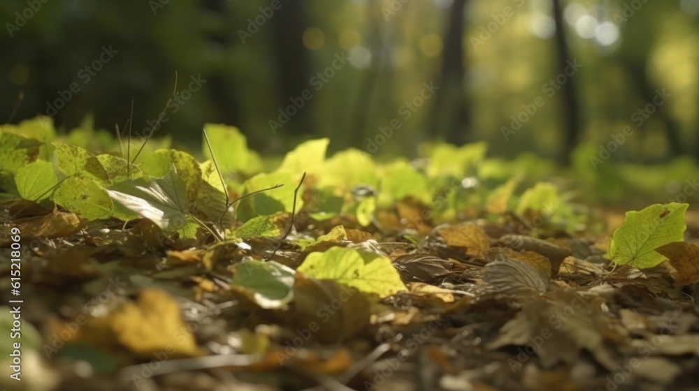 The rustling of leaves as a breeze blows through the forest The rustling of leaves as a breeze blows through the forest