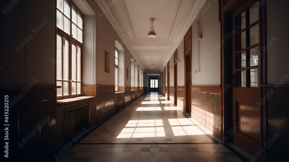 empty high School hallway corridor empty high School hallway corridor