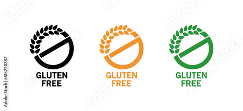 G letter gluten free logo design, Gluten free label sign vector icon