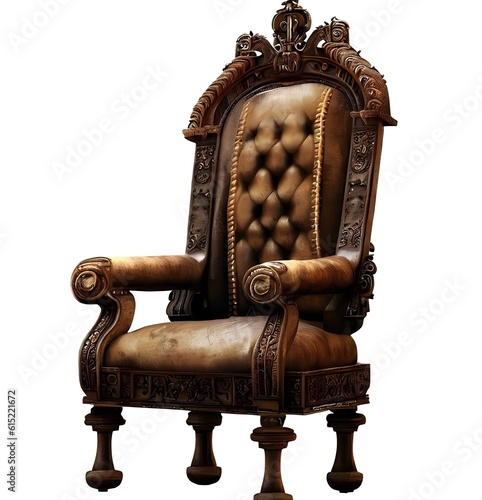 antique armchair isolated on white