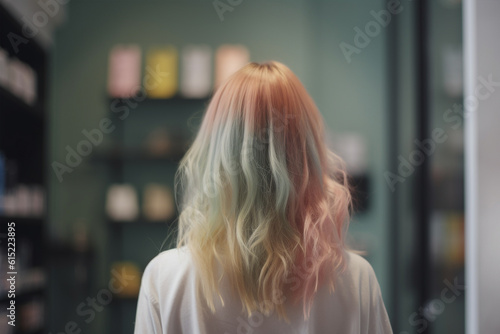 Pastel colored hair. 