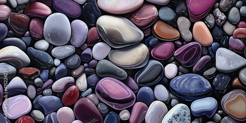River pebbles background. Generative AI