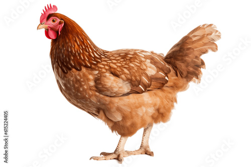 Chicken Isolated on a Transparent Background. AI