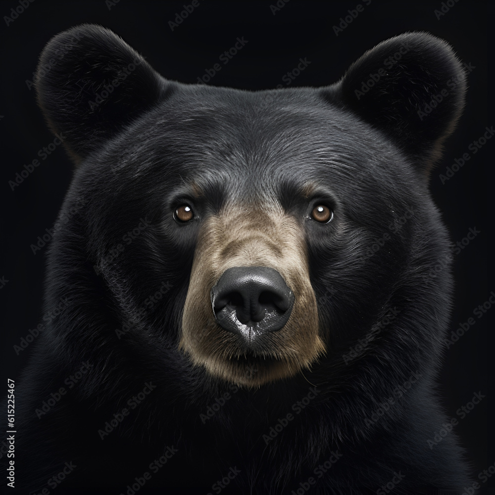 Portrait of a brown bear in close-up. generative AI Portrait of a brown bear in close-up. generative AI
