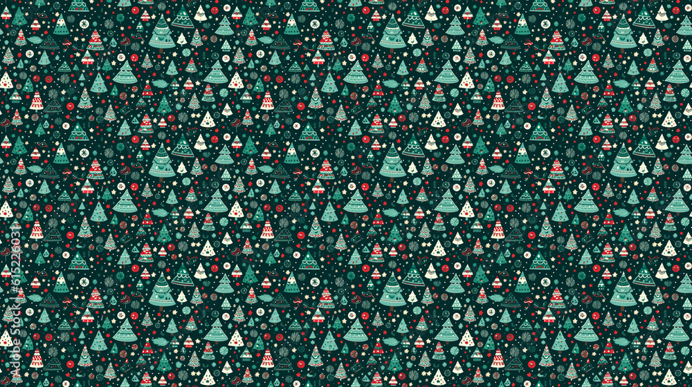 Seamless Christmas pattern, created with AI Generative Technology Seamless Christmas pattern, created with AI Generative Technology