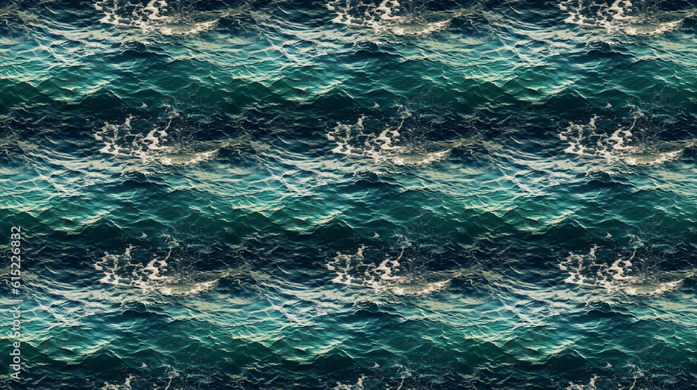 Fototapeta premium Seamless water pattern, created with AI Generative Technology