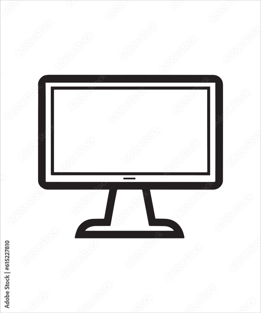 Computer monitor icon. Computer monitor icon.